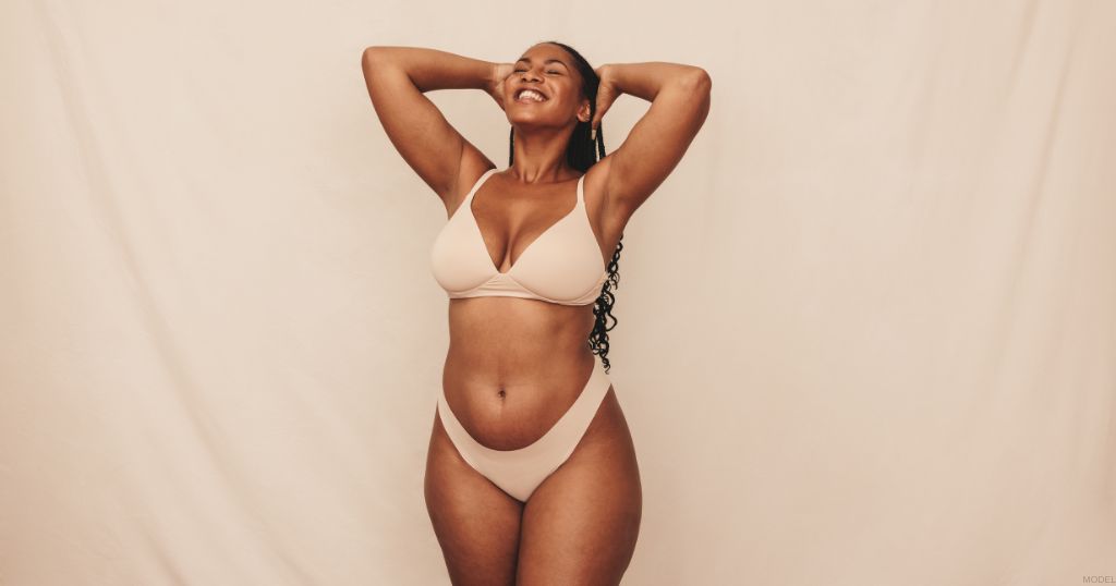 Woman after tummy tuck. (Model)