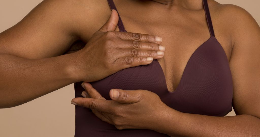 Woman in bra. (Model)